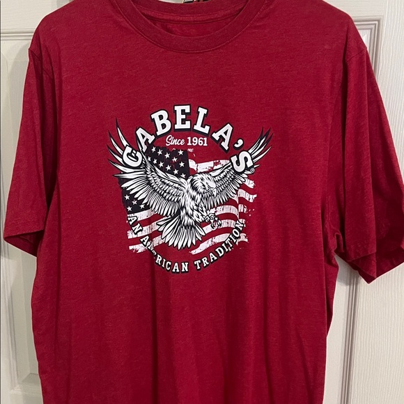 Cabela's Red American Tradition T-Shirt - Picture 1 of 1